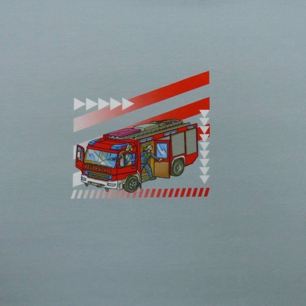 Jersey Wimmelbuch Wimmelbild Feuerwehr Kinderstoff - 55cm Panel