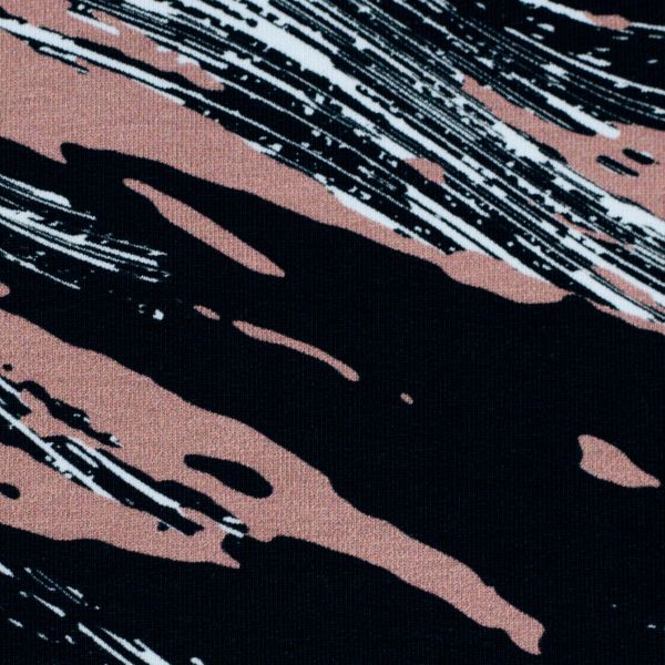 Sweat abstraktes Scratch Muster altrosa - French Terry Sandro von Swafing