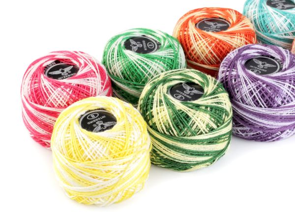 Stickgarn Set OMBRÉ - Baumwollgarn 10x60m zum Sticken und Häkeln
