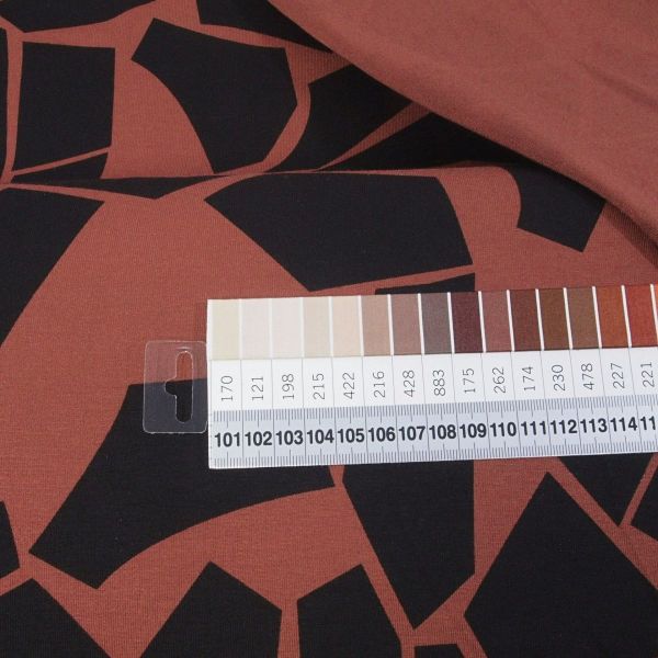 SAJA ECOVERO™ Viskose Stretch Jersey - Mind the Maker Odd Puzzle sienna