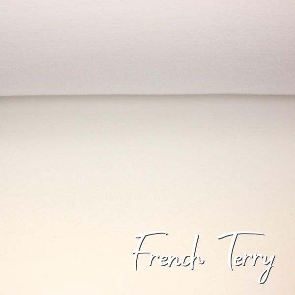 Sweat uni creme weiß - French Terry MAIKE von Swafing