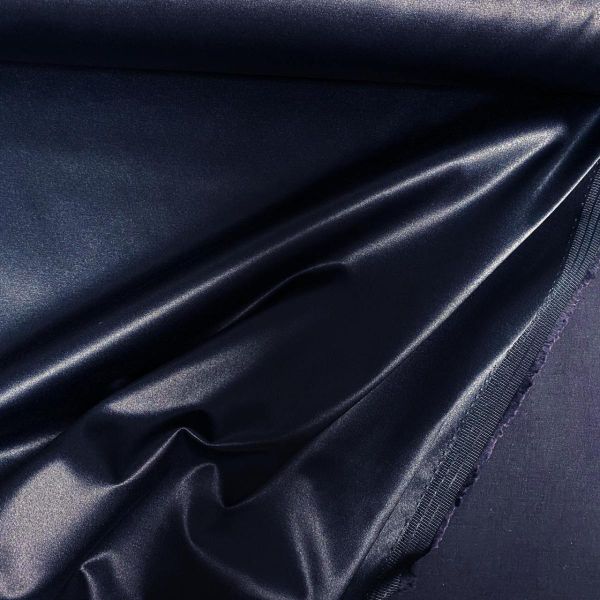 schwerer Stretch Satin dunkelblau – Firbremood Satin Brushed dark blue