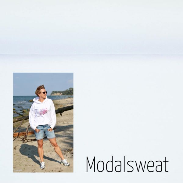 Modal Sweat in weiß - Serie Paula von Swafing - French Terry in aktuellen Trendfarben