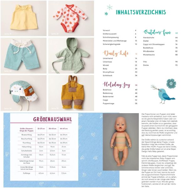 HEJ. Minimode Süsse Puppenkleidung nähen 2.0 von 32-47cm von Lotteundludwig