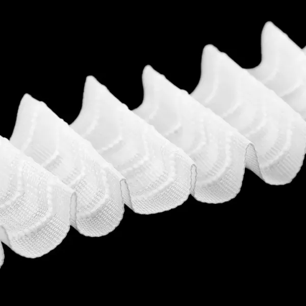 Gardinenband 60 mm mit Universalfalten weiß für eine gleichmäßige Raffung