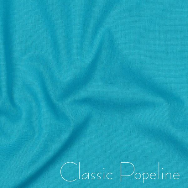 Baumwollstoff uni hell türkis - Baumwolle Popeline – Cotton Poplin light turquoise