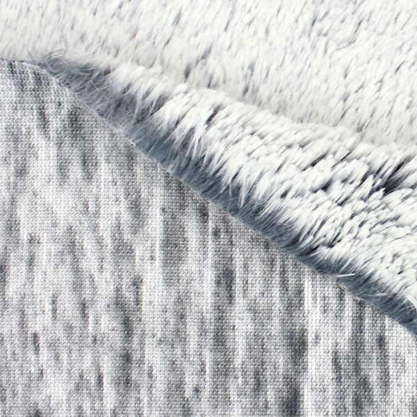 Kullaloo Zottel Shaggy DIP DYE aschgrau – Langhaarplüsch 100x75cm 15mm Flor