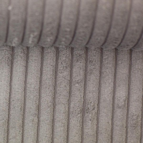 Samtcord uni hellgrau – robuster Breitcordstoff für Möbel & Taschen Wanja von Swafing