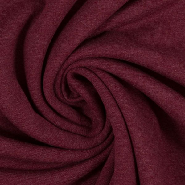 Soft Sweat uni bordeaux rot meliert - HEIKE Melange von Swafing