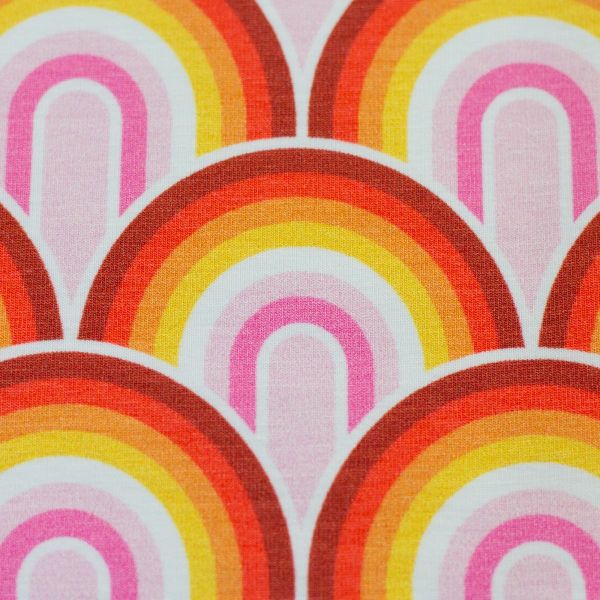 Jersey Retro Regenbogen pink orange – Rainbows von lycklig design by Swafing