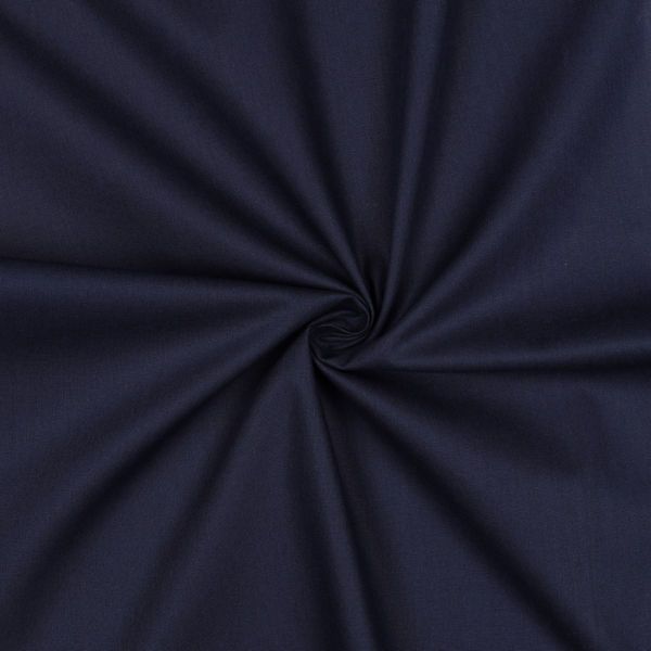 Baumwollstoff uni dunkelblau - Baumwolle Popeline – Cotton Poplin navy