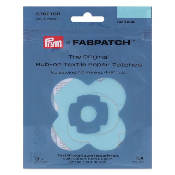 Prym x FabPatch Stretch Reparaturflicken hellblau 3 Stück