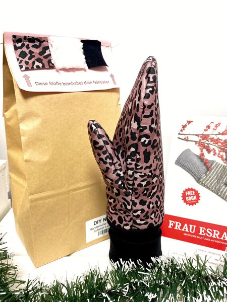 DIY Nähset für Handschuhe FRAU ESRA • Fäustlinge aus Softshell und Teddy Gr. S-L