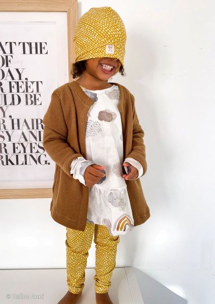 Struktur Strickstoff in beige – Baumwollstrick Skadi von Swafing sand