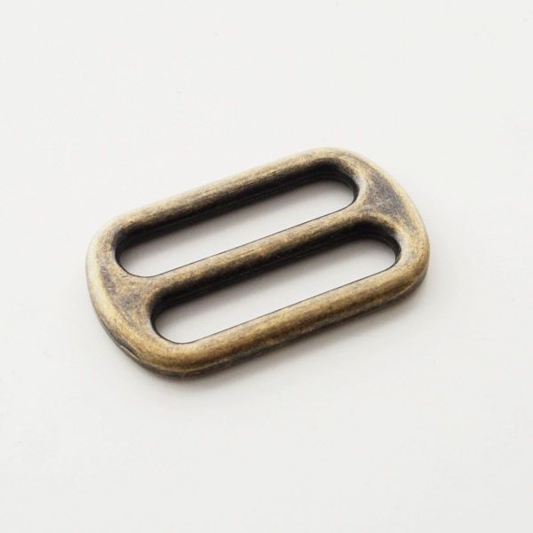 Metall Schieber Maxi 30mm altmessing – Leiterschnalle Stegschnalle für Gurtbänder