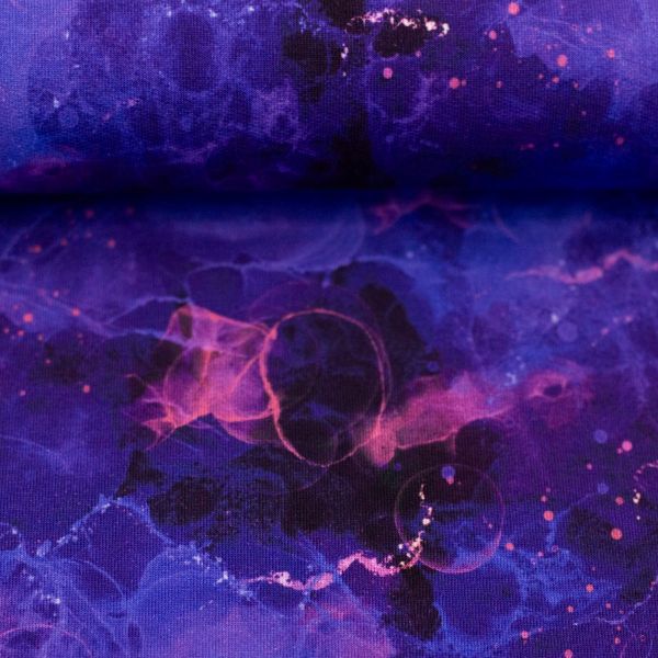 Modal French Terry Connected to Universe violett – Swafing | Christiane Zielinsky