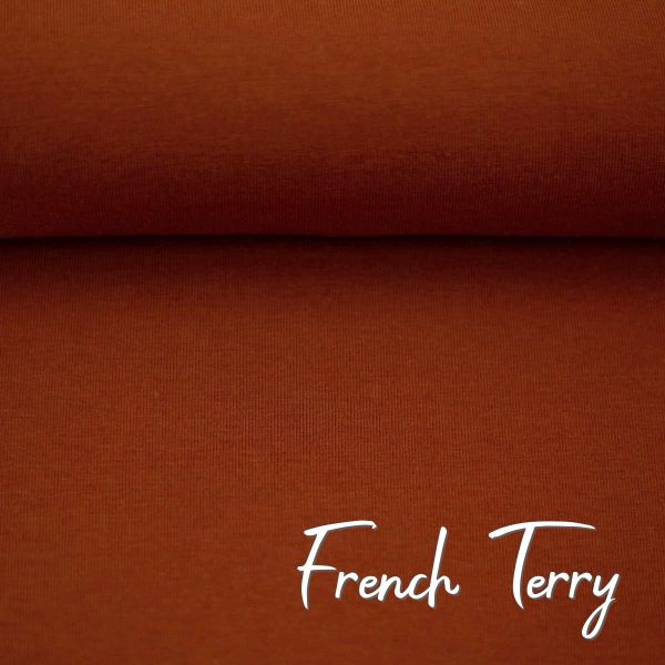 Sweat uni terrracotta rotbraun - French Terry MAIKE von Swafing