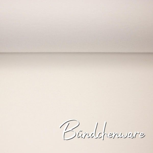 Bündchen glatt im Schlauch creme weiß - HEIKE von Swafing