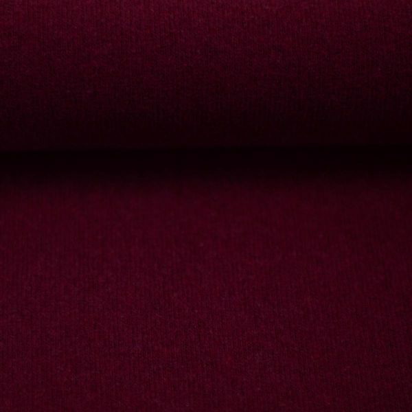 Weicher dicker Strickstoff in bordeaux rot meliert – Strick Bono von Swafing
