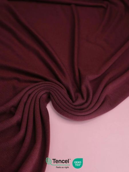 leichter Merino TENCEL™ Lyocel Strick in bordeaux - 180g von meetMILK