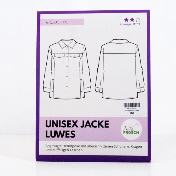 Schnittmuster Unisex Hemjacke Luwes Gr. XS-XXL von Nähfrosch
