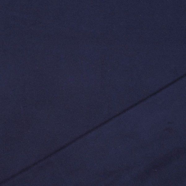 Bio Baumwollfleece – Navy Dunkelblau – weicher Organic Cotton Fleece für warme Kleidung