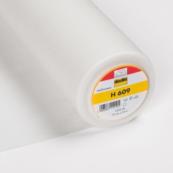 Vlieseline H609 weiß – leichte, bi-elastische Einlage für elastische Stoffe