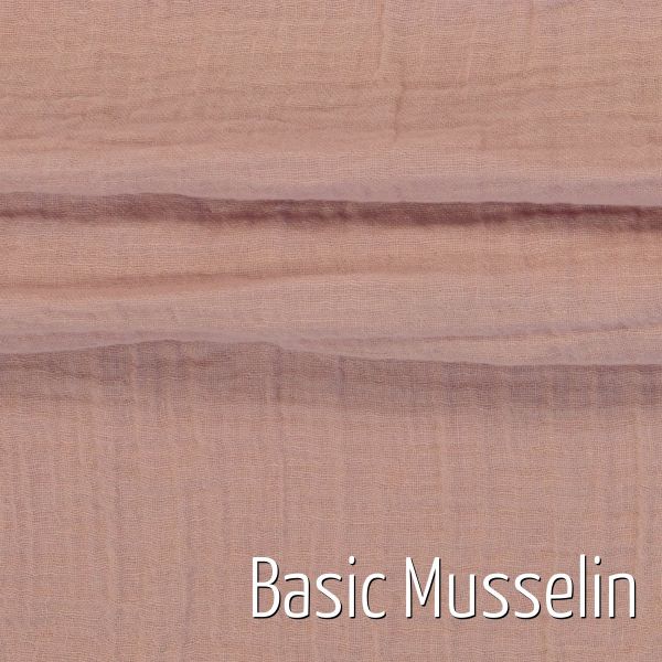 Basic Baumwolle Musselin uni altrosa - Double Gauze Baby Muslin