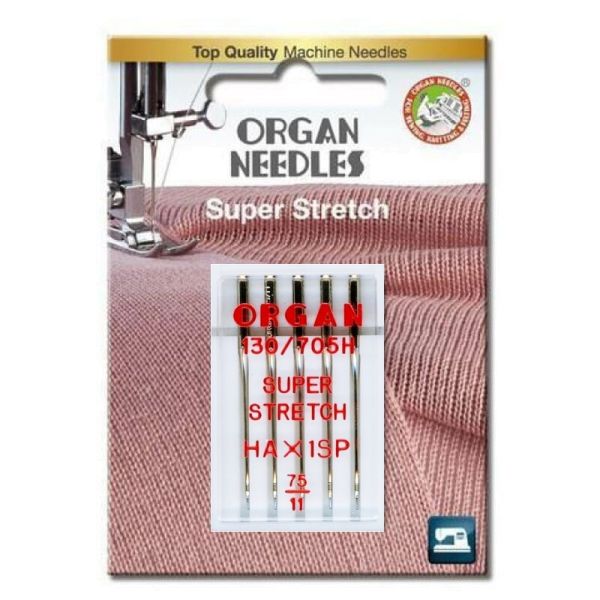 ORGAN Nähmaschinen Nadeln – Super Stretch 75/11 für Jersey und Strickstoffe