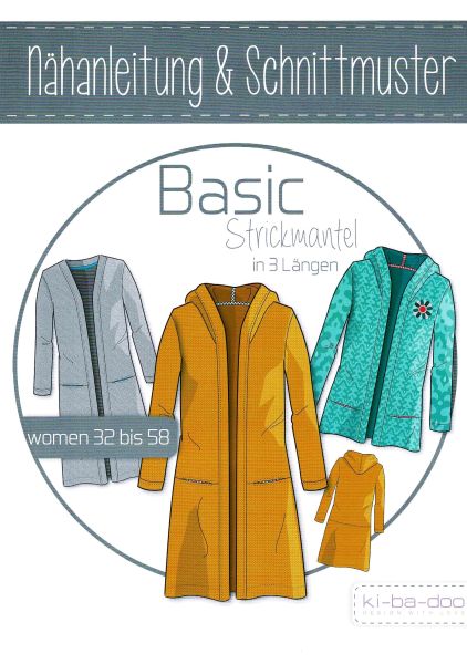 Schnittmuster Basic Strickmantel von KiBaDoo