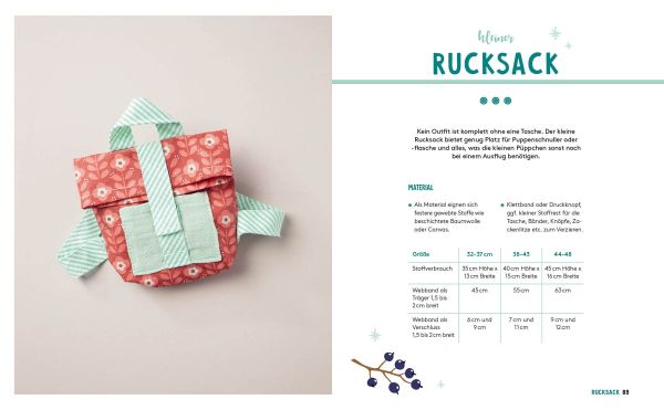 HEJ. Minimode Süsse Puppenkleidung nähen von 32-47cm von Lotteundludwig