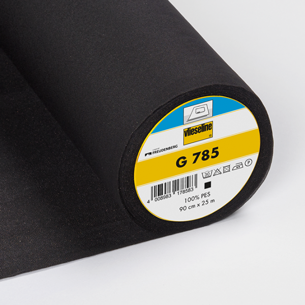 Vlieseline G785 schwarz – weiche, leichte und quer-elastische Gewebeeinlage