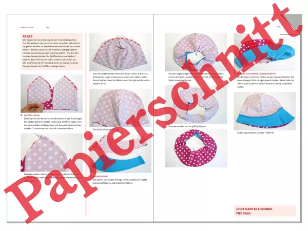 Schnittmuster LILLI • Sommerhut aus Jersey von Studio Schnittreif • KU 39-58cm