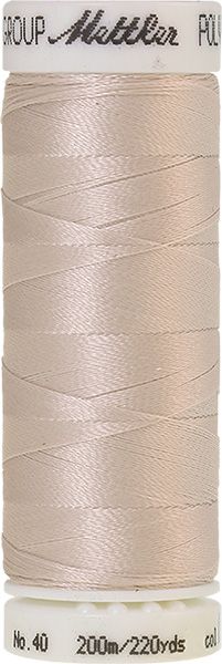 Stickgarn Poly Sheen No. 40 silber grau - 200m Nähgarn glänzend 0184