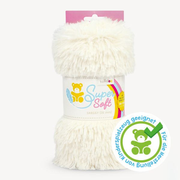 Kullaloo Zottel Shaggy woll weiß – Langhaarplüsch 100x75cm