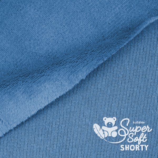 Kullaloo Plüsch SuperSoft Shorty rauchblau - Silky Minky Kuschel Nicki 100x75cm