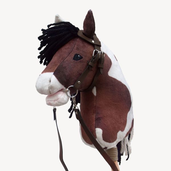 Kullaloo Plüsch SuperSoft Shorty Schecke dunkelbraun - Hobby Horse Edition 100x75cm