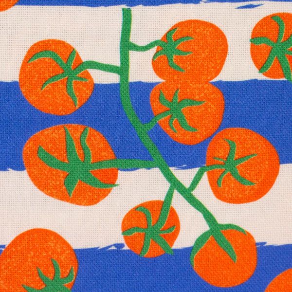 Canvas Dekostoff Tomaten blau creme – Baumwollcanvas Jumble & Zest von Swafing • Bienvenido Colorido
