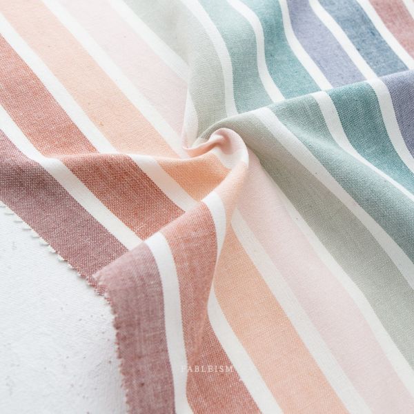 Fableism Monarch Grove Wovens light navy - hochwertiger garngefärbter Baumwollstoff mit Streifen-Cop