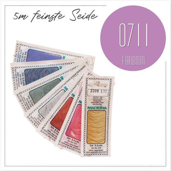 Stickgarn Madeira Silk flieder 0711 - Sticktwist aus feinster Seide zum Sticken und Applizieren