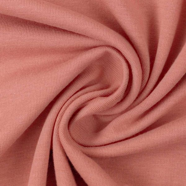 Soft Sweat uni altrosa coral – angerauhter French Terry EIKE von Swafing