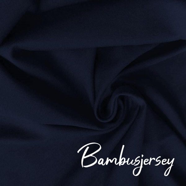 Viskosejersey aus Bambusfasern dark blue dunkelblau - Knitterfrei glatt und fließend