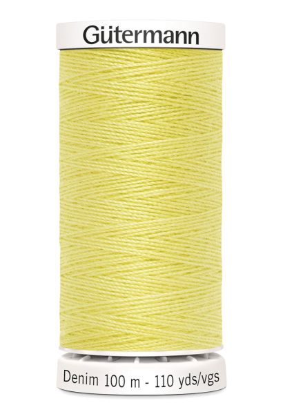 Jeans Nähgarn helles gelb Fb. 1380 - 100m Denim Garn von Gütermann No.50 - Jeansfaden