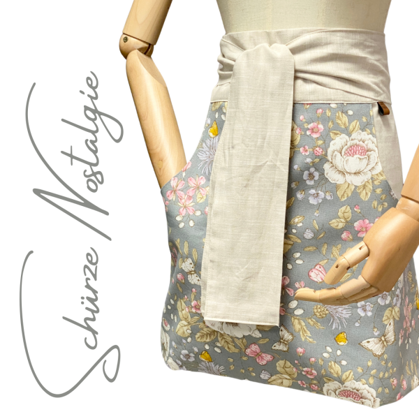 DIY Nähset für unsere Nostalgie Schürze Blütentraum • viel Platz für deine Utensilien