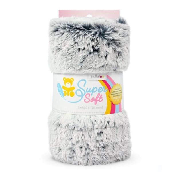 Kullaloo Zottel Shaggy DIP DYE aschgrau – Langhaarplüsch 100x75cm 15mm Flor