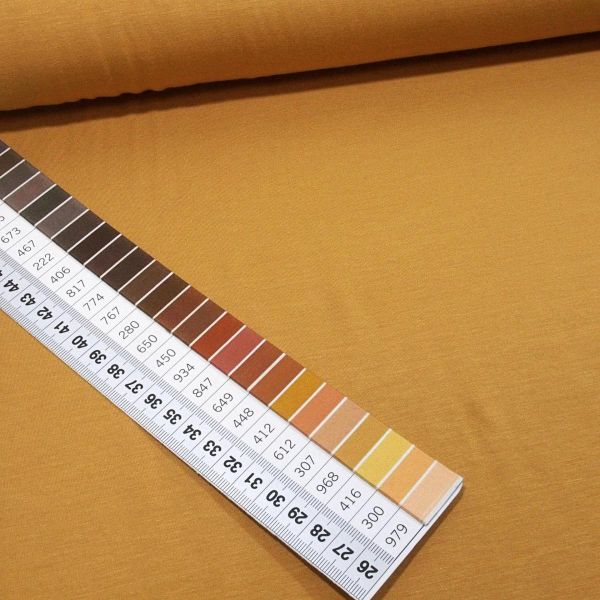 Viskose Jersey knitterfrei aus Bambus senf gelb - cold bamboo jersey knit