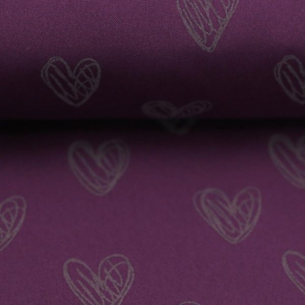 Softshell Herzen lila violett Reflektor Magic – reflektiert Licht im Dunkeln