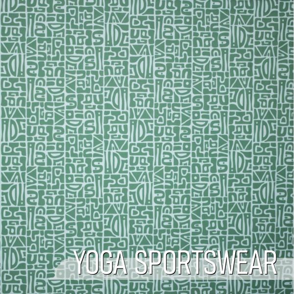 YOGA STRETCH Abstrakt mint grün - Funktionsjersey für Sportbekleidung geometrische Muster