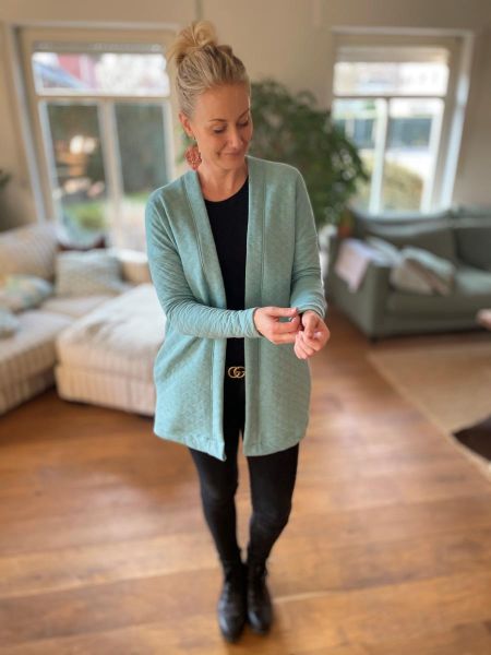 Steppsweat helles mint – cooler Baumwolle Stepper für Hoodies & Jacken