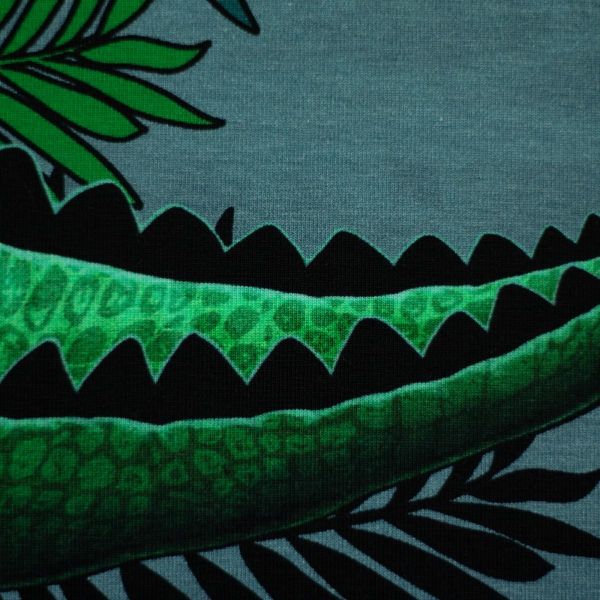 Jersey Krokodil Alligator Farn - Sea You Later by Thorsten Berger - 85cm Panel